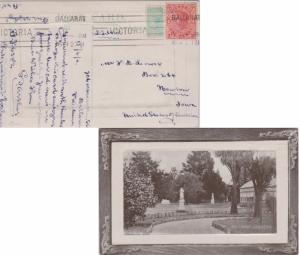 Australia Victoria 1/2d and 1d QV 1911 Ballarat, Victoria PPC (Ballarat Garde...