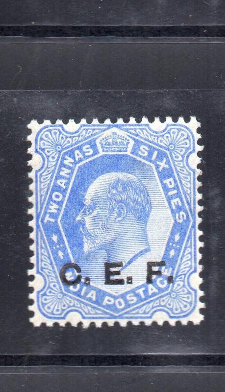 India Abroad CEF EDVII 1909 SGC15 2a6p ultramaine  MM 