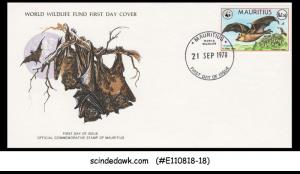 MAURITIUS - 1978 BAT / FLYING MAMMAL - FDC