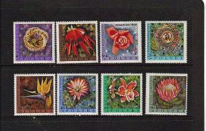 Poland Scott # 1577-1582;B111-B112 EXOTIC FLOWERS MNH