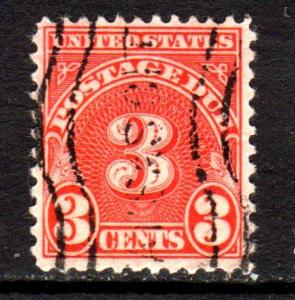 #J82      3  CENTS   POSTAGE DUE      FANCY CANCEL     USED       b