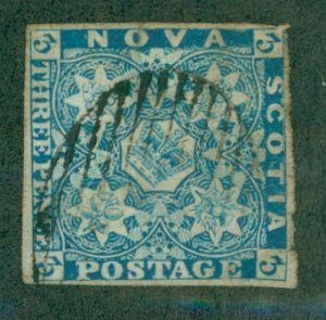 NOVA SCOTIA 3a small tear USED (RL) 1377 CV $300.00 BIN $60.00