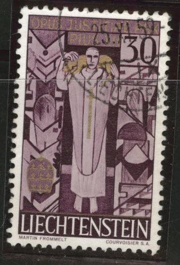 LIECHTENSTEIN Scott 335 used 1959 Good Shepherd stamp