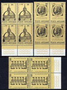 VATICAN Sc#515-7 Blk 4 1972 Bramonte MNH