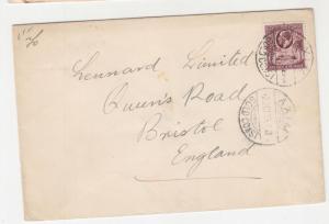 GOLD COAST, 1929 cover KGV 1d., AXIM to GB.