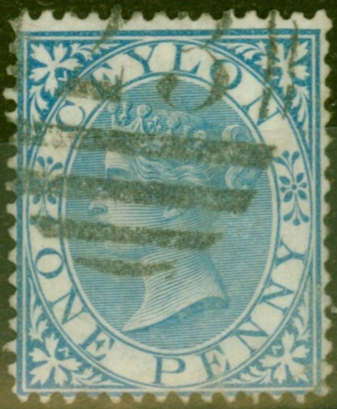 Ceylon 1868 1d Blue SG61 Fine Used