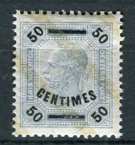 AUSTRIA LEVANT; FRENCH PO 1903 F. Joseph Mint hinged 50c. value