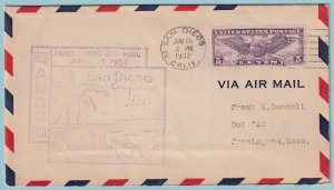 UNITED STATES  FIRST FLIGHT COVER - 1932 FROM SAN DIEGO CALIFORNIA - CV457