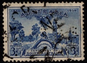 1936 Australia Scott #- 160 3p Proclamation Tree-Adelaide Used
