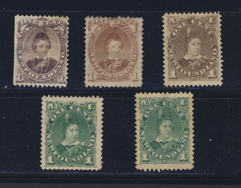 5x Newfoundland Mint P.O.W. Stamps #32-32a-43-44-45 Guide Value = $285.00