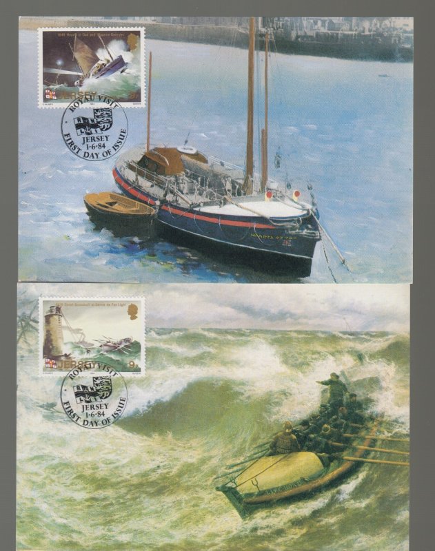 Jersey 1984 RNLI set 6 on Maxicard