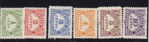 Newfoundland Scott # J1 - J6 set VF OG mint never hinged cv $ 80 ! see pic ! 