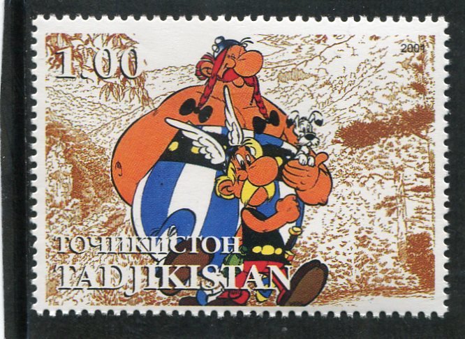 Tajikistan 2001 ASTERIX French Comics Book 1 value Perforated Mint (NH)