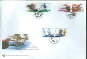 UNITED NATIONS 2005 LOT OF 16 INTERNATIONAL YEAR OF SPORT FIRST DAY COVERS