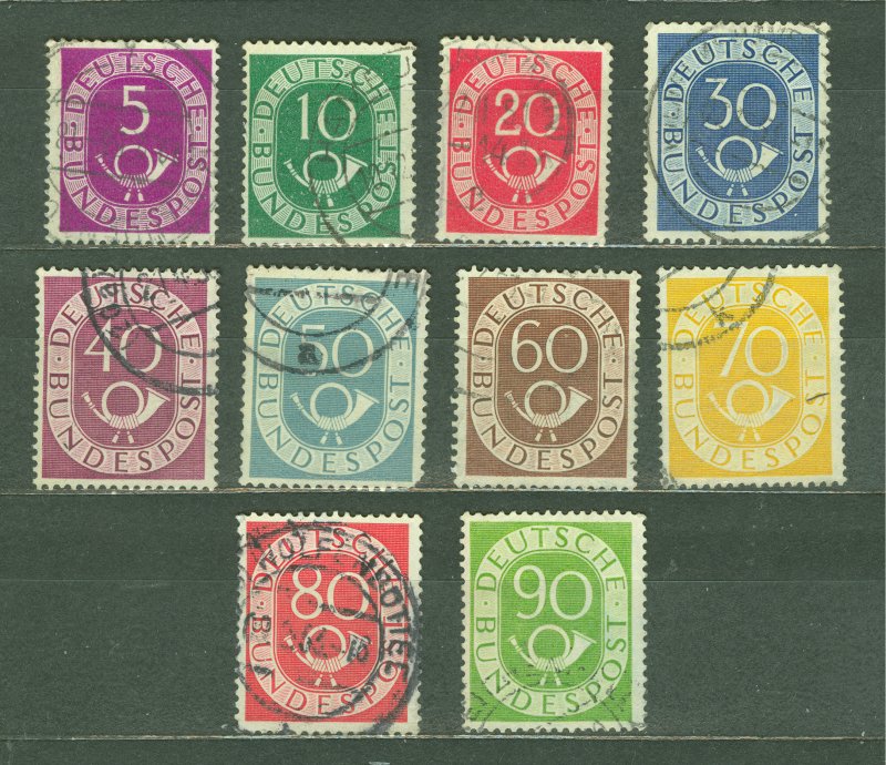 GERMANY - STAMPS, 1951, FEDERALE DEUTSCHE BUNDESPOST, USED