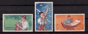 Laos stamps #34 - 36, MH Partial gum, complete set
