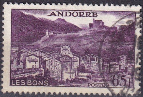 Andorra (Fr) #140 F-VF Used CV $6.50 (Z9622)