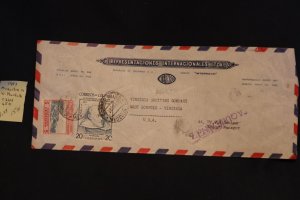 Colombia C264 & 650 on cover Medellin to W. Norfolk VA (#1501)