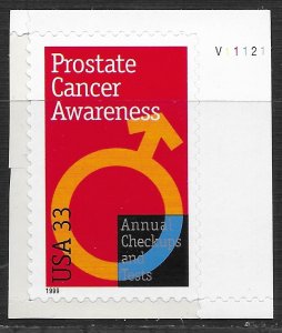 US #3315 33c Prostate Cancer Awareness ~ MNH