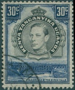 Kenya Uganda Tanganyika 1938 SG141b 30c Jinja Bridge KGVI FU