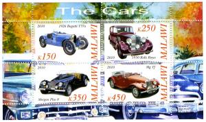 CLASSIC CARS Sheet (4) Perforated Mint (NH)