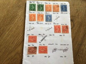 G. B. King George V1 & Elizabeth mounted mint & used stamps A12507