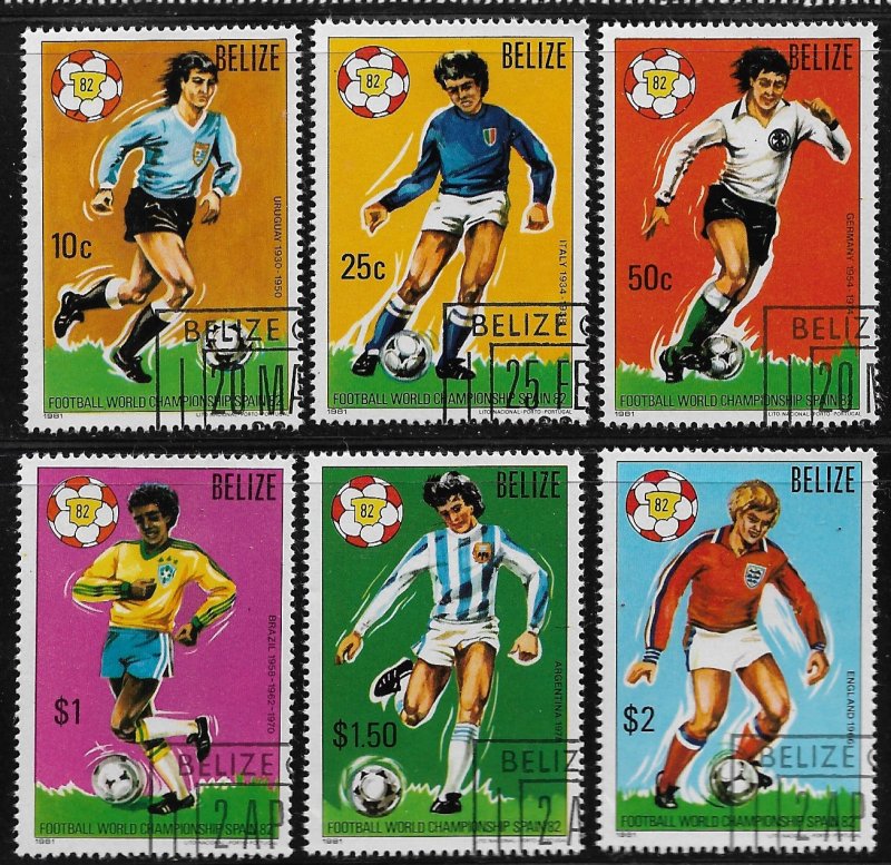 1981 Belize 601-6 World Cup Soccer C/S CTO