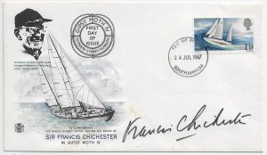 GB FDC Gipsy Moth IV, 1st Single Handed Voyage Around the World (signed) (49799)