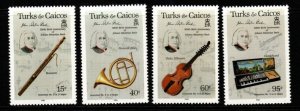 TURKS & CAICOS IS. SG863/6 1985 300TH BIRTH ANNIV. OF JOHANN SEBASTIAN BACH MNH