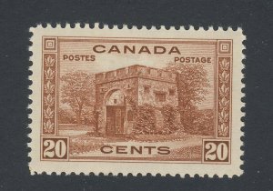 Canada Mint stamp #243-20c Fort Gary Gate MH VF Guide Value = $25.00