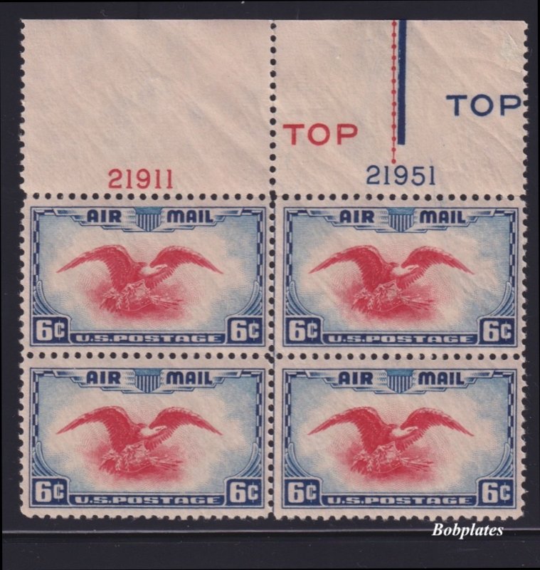 BOBPLATES #C23 Eagle Plate Block 21951 21911 F-VF NH Type IV DCV=$8