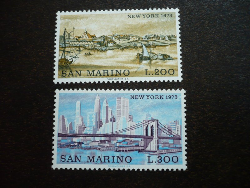 Stamps - San Marino - Scott# 798-799 - Mint Never Hinged Set of 2 Stamps