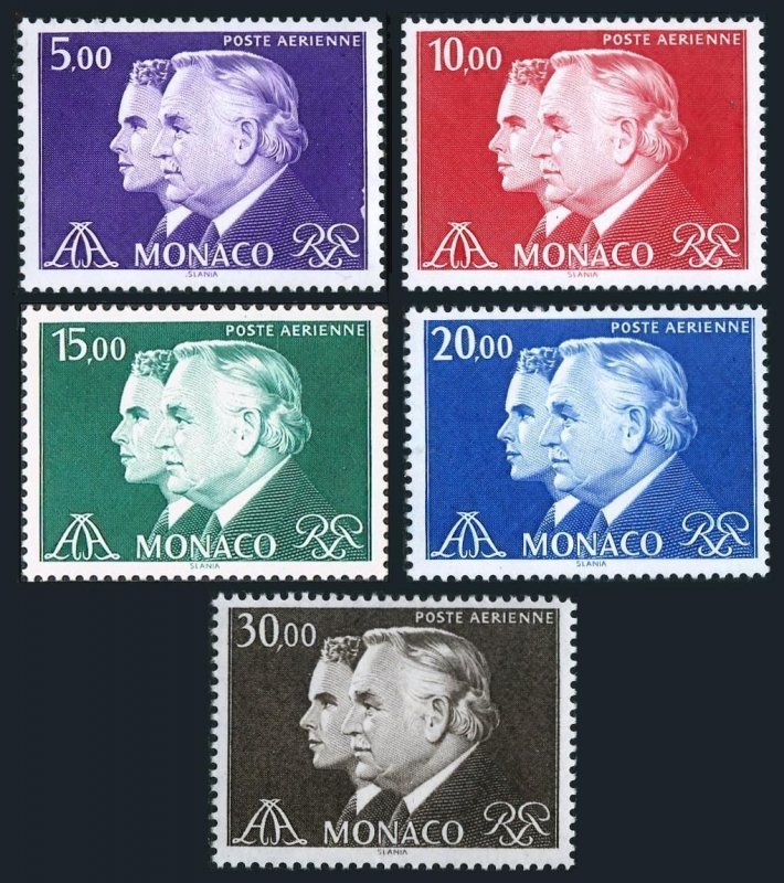Monaco C84-C88,MNH.Mi 1512-1515,1672. Prince Rainier,Prince Albert,1982-1984.