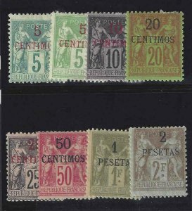 French Morocco 1891-1900 SC 1-8 Mint Set