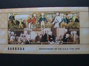 ​BARBUDA 1976- BICENTENARY OF AMERICAN REVOLUTIONARY MNH S/S #2 VERY FINE