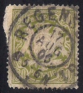 Bavaria #67 30PF Coat of Arms SUPERB Stamp used VF