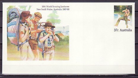 Australia, 1987 issue. 16th Scout Jamboree Postal Envelope. ^