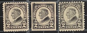 US Stamps - SC# 610 - 612 - MH - Harding - Catalog Value $20.00