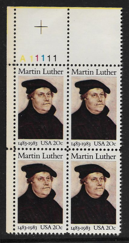 UNITED STATES, 2065, MNH, BLOCK OF 4, MARTIN LUTHER