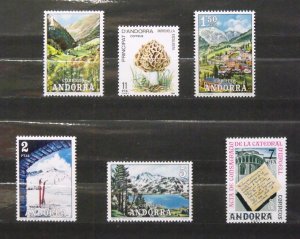 7911   Andorra, Spanish   MNH # 63, 64, 65, 66, 89, 165          CV$ 12.45