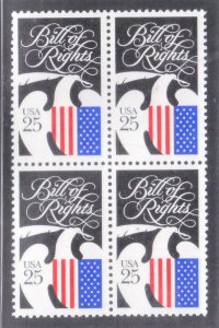 USA #2421 MNH BLOCK 1989 25c