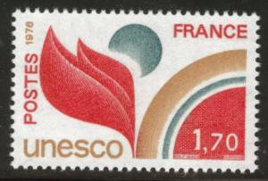 FRANCE Scott 2o20 MNH** 1978 UNESCO stamp