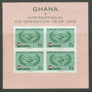 Ghana # 203a Intl Cooperation Year souvenir sheet (1)  Mint NH