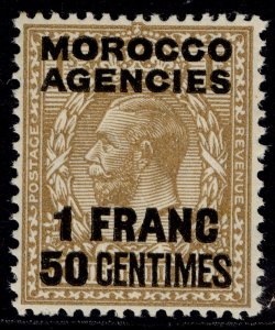 MOROCCO AGENCIES GV SG224, 1f 50 on 1s bistre-brown, NH MINT.