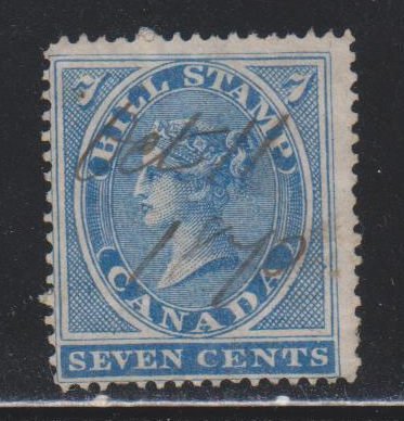 Canada, Revenue,  7c Bill Stamp (FB7) Used