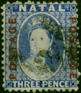 Natal 1872 3d Bright Blue SG61 Fine Used (5)