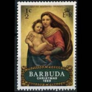 BARBUDA 1969 - Scott# 39 Christmas 1/2c LH