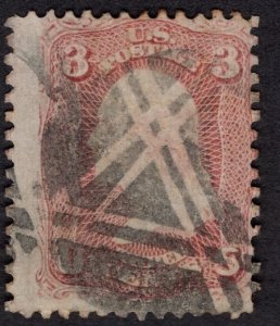 US #65 Average. Used. Fancy geometric cancel.