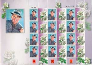 ISRAEL 2016 BING CROSBY SHEET MNH  