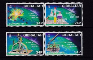 GIBRALTAR 1994 ,MNH European Discoveries # 653-656